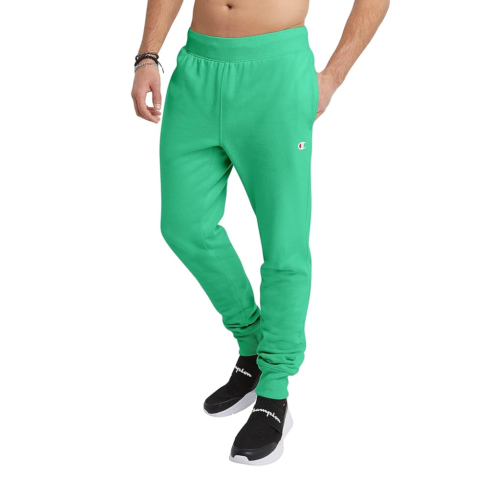 Champion Men’s Reverse Weave Joggers, Comfortable, Fleece Pants For Men, C Logo, 30.5