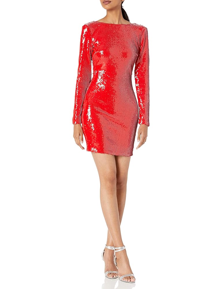 Dress the Population Women’s Lola Long Sleeve Sequin Dress