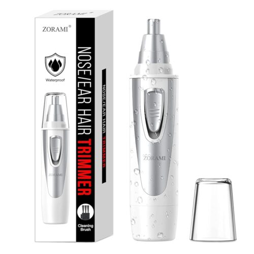 Ear and Nose Hair Trimmer Clipper - 2024 Professional Painless Eyebrow & Facial Hair Trimmer for Men Women,Battery-Operated Trimmer with IPX7 Waterproof,Dual Edge Blades for...