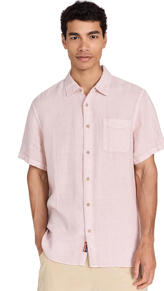 Faherty Men’s Palma Linen Short Sleeve Shirt