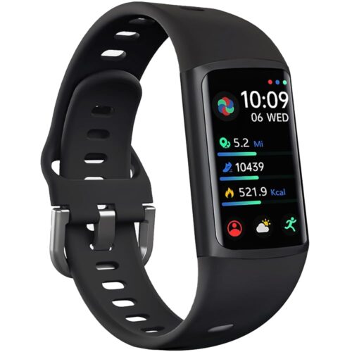 FITVII FINO 2 Slim Fitness Tracker, Smart Watch with Blood Oxygen, Sleep Monitor, 24/7 Heart Rate & Blood Pressure, IP68 Waterproof Health Activity Trackers with Calories Step...
