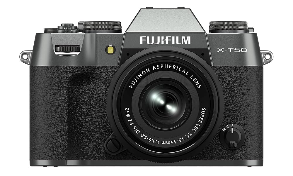 Fujifilm X-T50 Mirrorless Digital Camera XC15-45mmF3.5-5.6 OIS PZ Lens Kit – Charcoal Silver