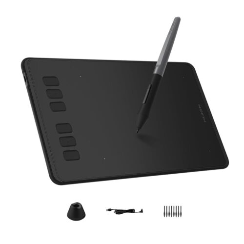 HUION Inspiroy H640P Drawing Tablet, 6x4 inch Art Tablet with Battery-Free Stylus, 8192 Pen Pressure, 6 Hot Keys, Graphics Tablet for Drawing, Writing, Design, Teaching, Work...