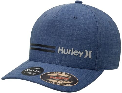 Hurley Men's Baseball Cap - H2O-DRI Line Up Curved Brim Fitted Hat