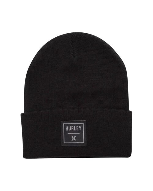 Hurley Men's Shifty Beanie - Lightweight Classic Double Layered Flat Knitted Bonnet Winter Hat for Men