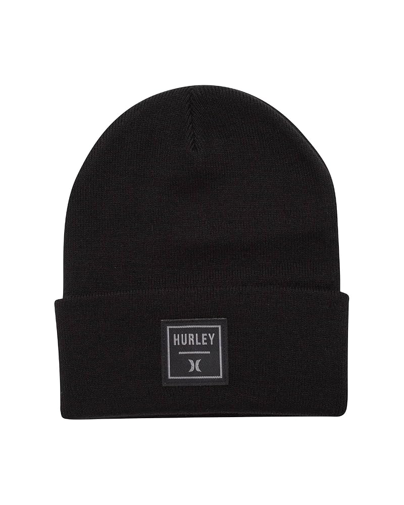 Hurley Men’s Shifty Beanie – Lightweight Classic Double Layered Flat Knitted Bonnet Winter Hat for Men