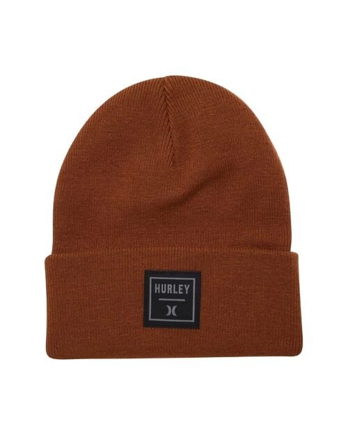Hurley Men's Shifty Beanie - Lightweight Classic Double Layered Flat Knitted Bonnet Winter Hat for Men