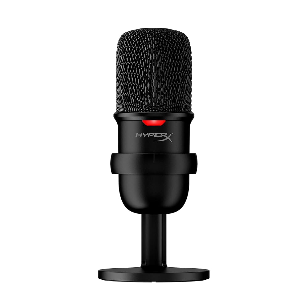 HyperX SoloCast – USB Condenser Gaming Microphone, for PC, PS4, PS5 and Mac, Tap-to-Mute Sensor, Cardioid Polar Pattern, great for Streaming, Podcasts, Twitch, YouTube,…