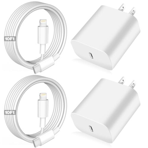 iPhone Fast Charger,Apple Charger Super Quick iPhone Charger Fast Charging,2Pack 10FT Long Type-C to Lightning Cable Cord USB C Wall Charger Block Adapter for iPhone 14 13 12...