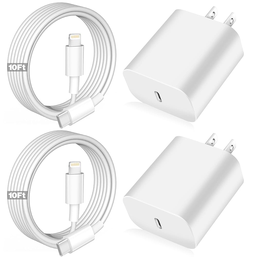 iPhone Fast Charger,Apple Charger Super Quick iPhone Charger Fast Charging,2Pack 10FT Long Type-C to Lightning Cable Cord USB C Wall Charger Block Adapter for iPhone 14 13 12…