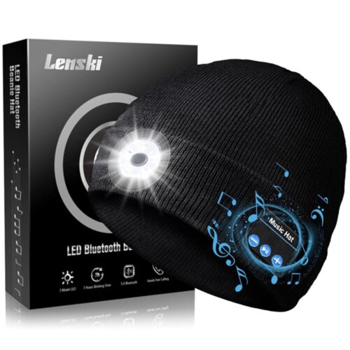 Lenski Stocking Stuffers for Adults Men, Dad Gifts for Men, Bluetooth Beanie Hats, Mens Gifts for Dad Him Grandpa Husband