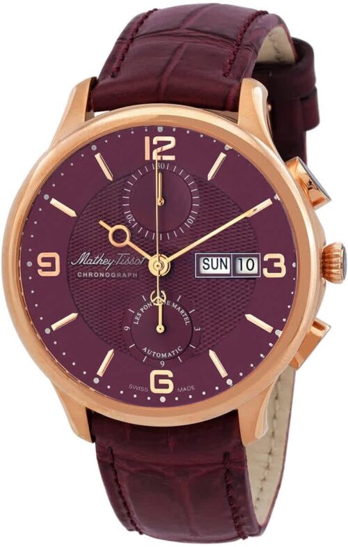 Mathey-Tissot Edmond Chrono Automatic Chronograph Purple Dial Men's Watch H1886CHATPR