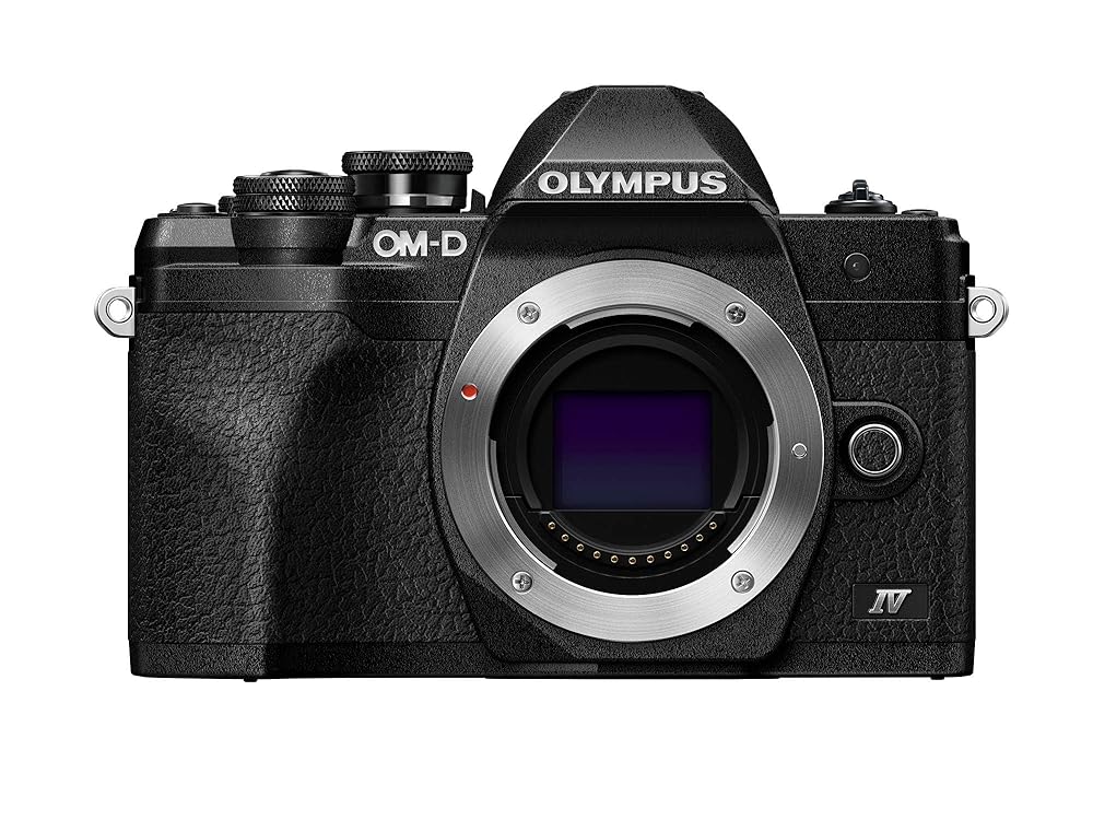 OM SYSTEM OLYMPUS E-M10 Mark IV Black Micro Four Thirds System Camera 20MP Sensor 5-Axis Image Stabilization 4K Video Wi-Fi