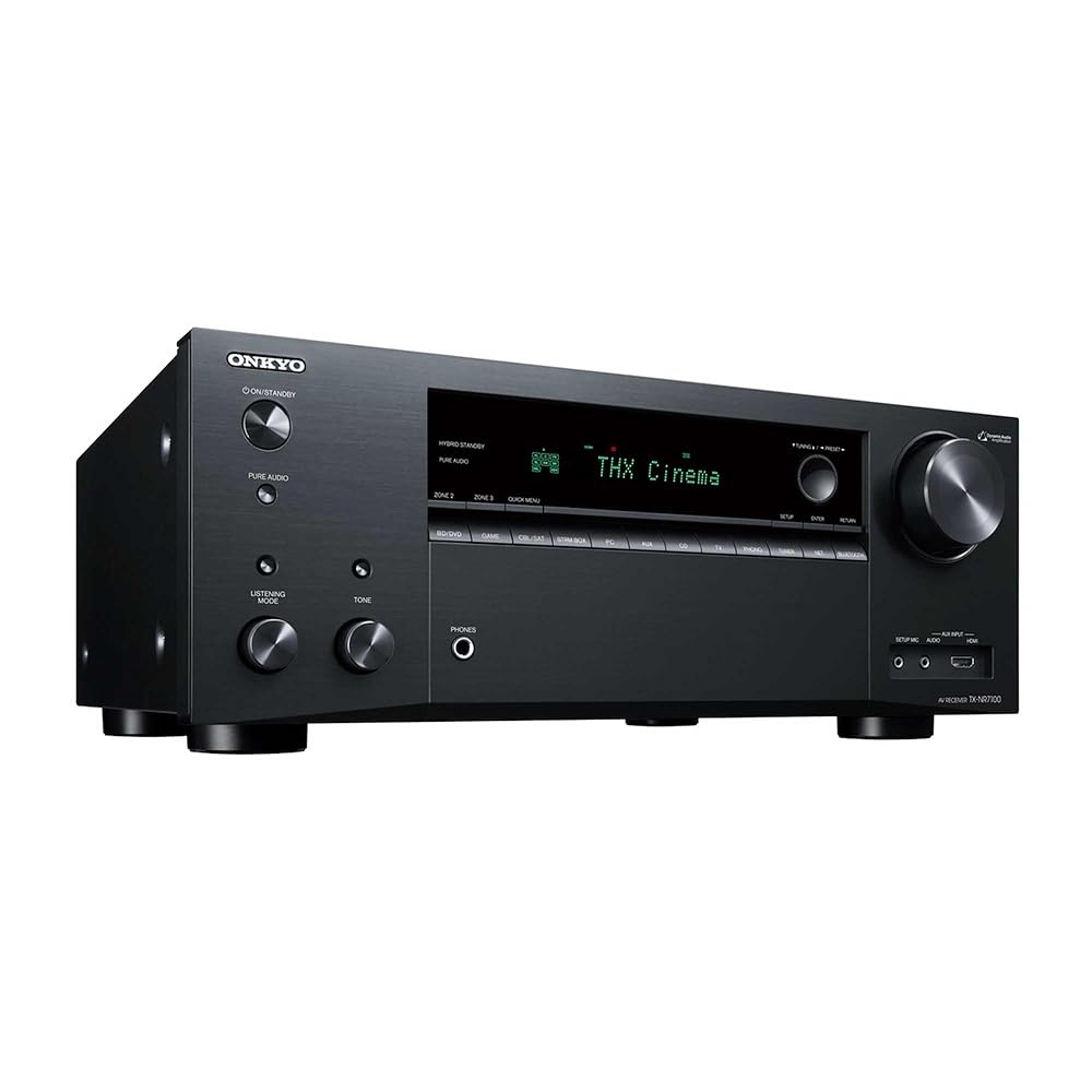 Onkyo TX-NR7100 9.2-Channel AV Receiver – 100 Watts Per Channel, Dirac Live Out of Box, Works with Sonos Certified, THX Certified and More