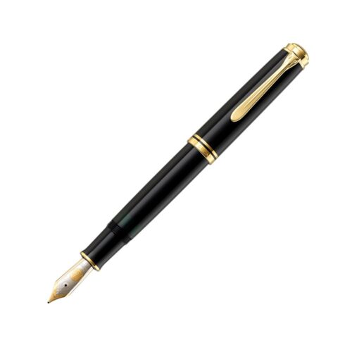 Pelikan M1000 Fountain Pen, F, Fine Point, Black, Souvelane