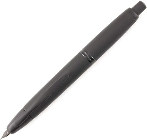 Pilot Vanishing Point Collection Refillable & Retractable Fountain Pen, Matte Black Barrel, Blue Ink, Extra Fine Nib (60579)