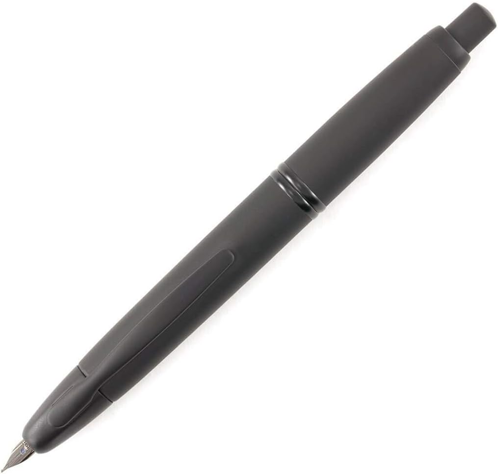 Pilot Vanishing Point Collection Refillable & Retractable Fountain Pen, Matte Black Barrel, Blue Ink, Extra Fine Nib (60579)
