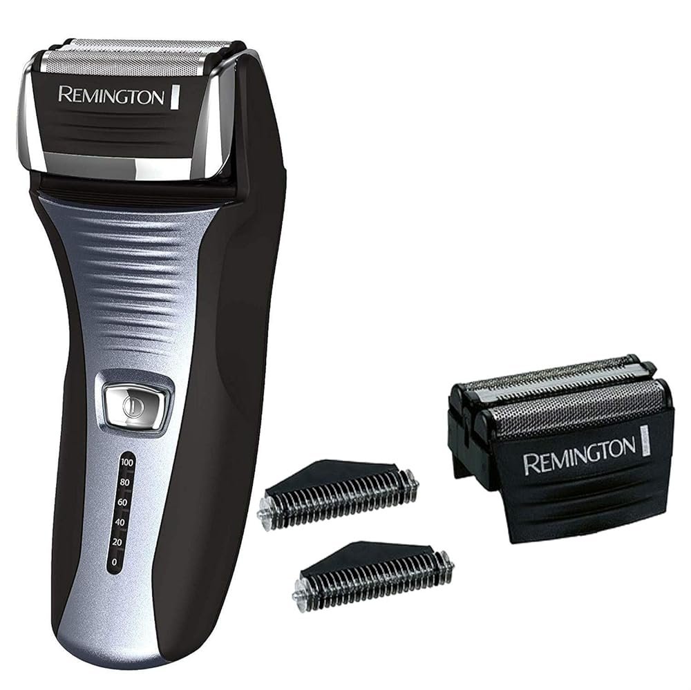 Remington F5-5800, Power Series Inercept Cutting Foil Razor/Men’s Shaver with SPF-300 Screens & Cutters, Pivot & Flex Technology, and Stainless Steel Blades – Bundle