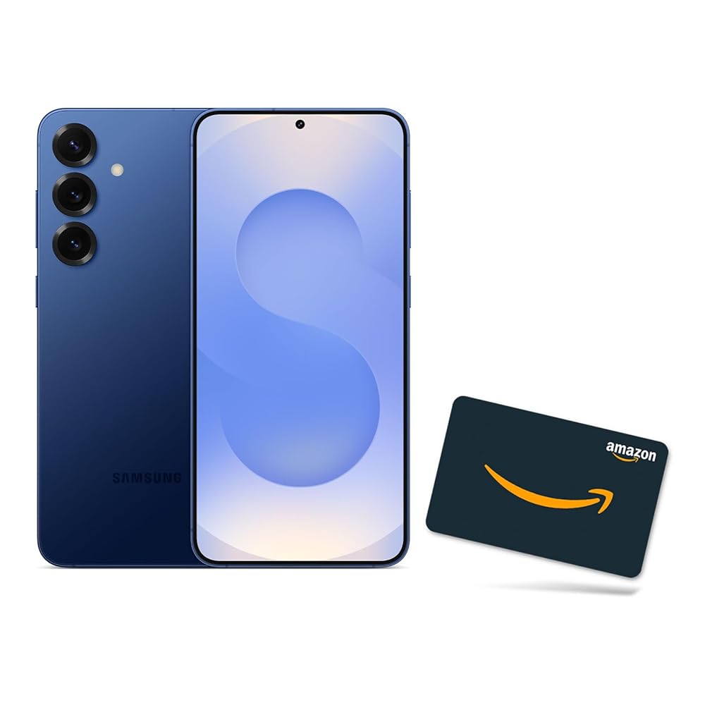 SAMSUNG Galaxy S25+ Cell Phone + $100 Amazon Gift Card, 512GB AI Smartphone, Unlocked Android, 50MP AI Camera, Fast Processor, ProScaler Display, Long Battery Life, 2025, Navy