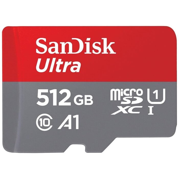 SanDisk 512GB Ultra microSDXC UHS-I Memory Card with Adapter - Up to 150MB/s, C10, U1, Full HD, A1, MicroSD Card - SDSQUAC-512G-GN6MA [New Version]