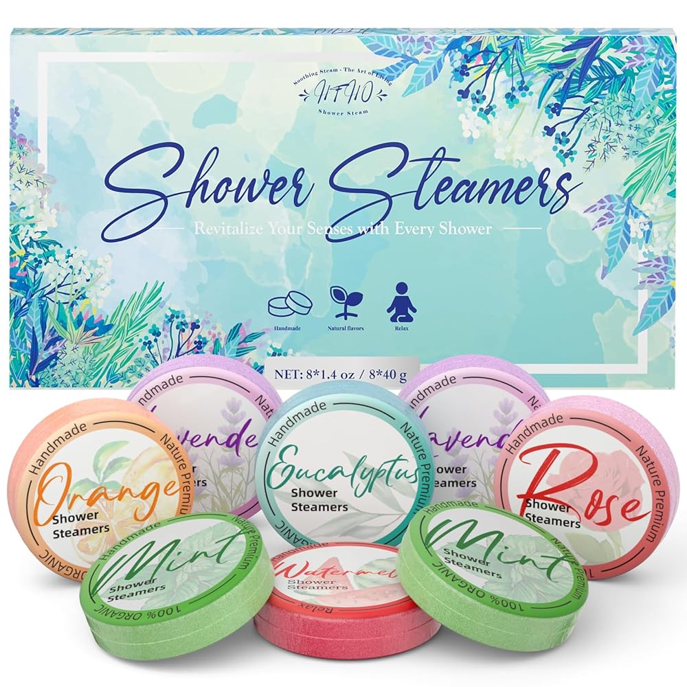 Shower Steamers Aromatherapy 8 PACK – Gifts for Women, Shower Bombs with Essential Oils, Self Care and Stress Relief Stocking Stuffers, Relaxation Birthday Gifts for Women and Men