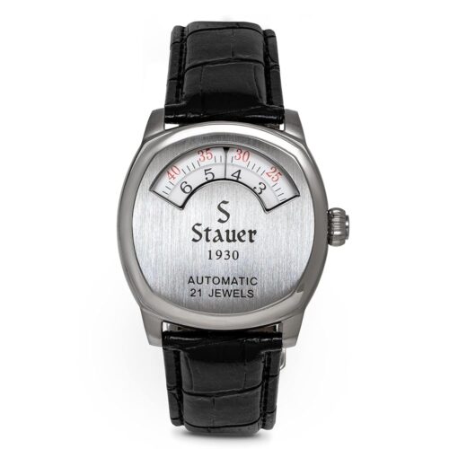 Stauer 1930 Dashtronic Watch – Cotswold Genuine Mens Watches Leather Band w/Stainless Steel Case – Automated Movement & 3-ATM Water Resistant Watch