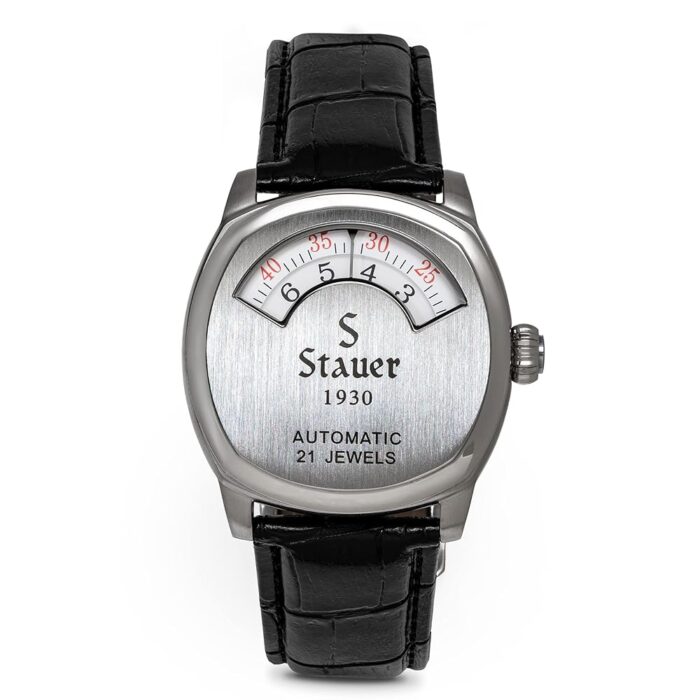 Stauer 1930 Dashtronic Watch – Cotswold Genuine Mens Watches Leather Band w/Stainless Steel Case – Automated Movement & 3-ATM Water Resistant Watch