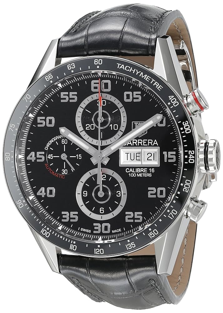 TAG Heuer Men's CV2A1R.FC6235 Carrera Analog Display Swiss Automatic Black Watch