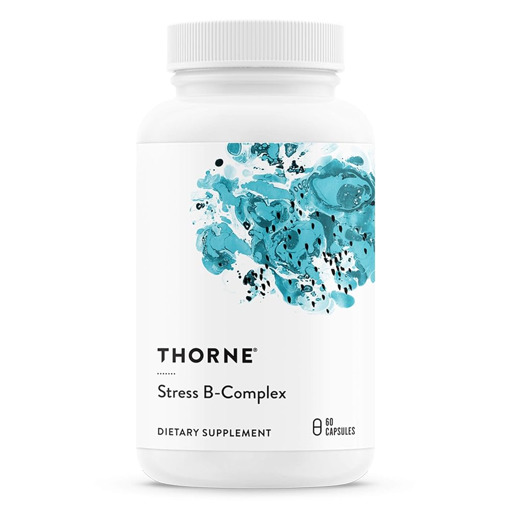 THORNE Stress B-Complex – Vitamins B2, B6, B12, and Folate in Highly-Absorbable and Active Forms – Extra Vitamin B5 for Adrenal Support, Stress Management and Immune Function -…
