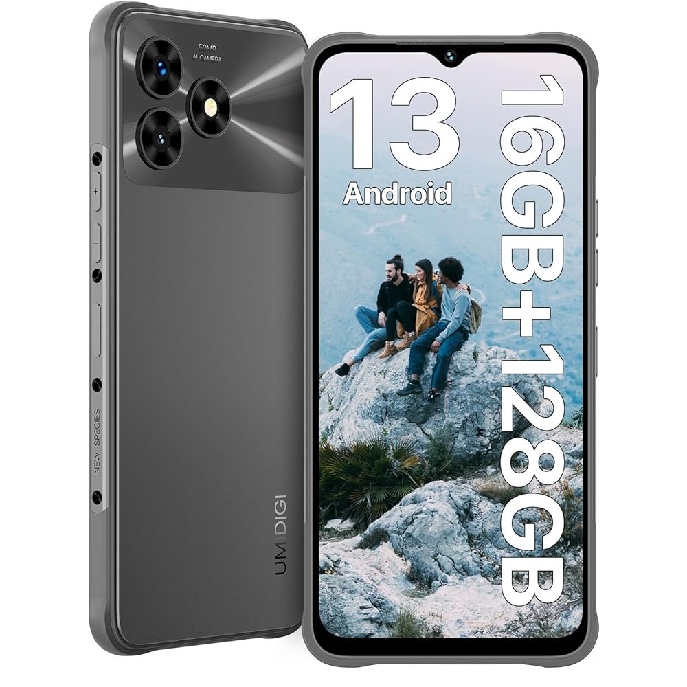 UMIDIGI G5 Mecha Rugged Smartphone Unlocked,Unisoc T606 8+8GB + 128GB 6.6″ FHD Android 13 Cell Phone, IP68 Waterproof IP69K Rugged Phone, 50MP+2MP+8MP Camera, 6000mAh Battery…