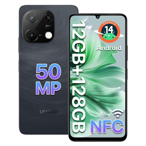 UMIDIGI G9C Android 14 Unlocked Cellphone,Octa-core 12GB +128GB Expand 1TB Unlocked Smartphone,6.75" HD+ 90Hz,5000mAh Battery,50MP Camera,GPS,BT 5.4,NFC,AI Face...