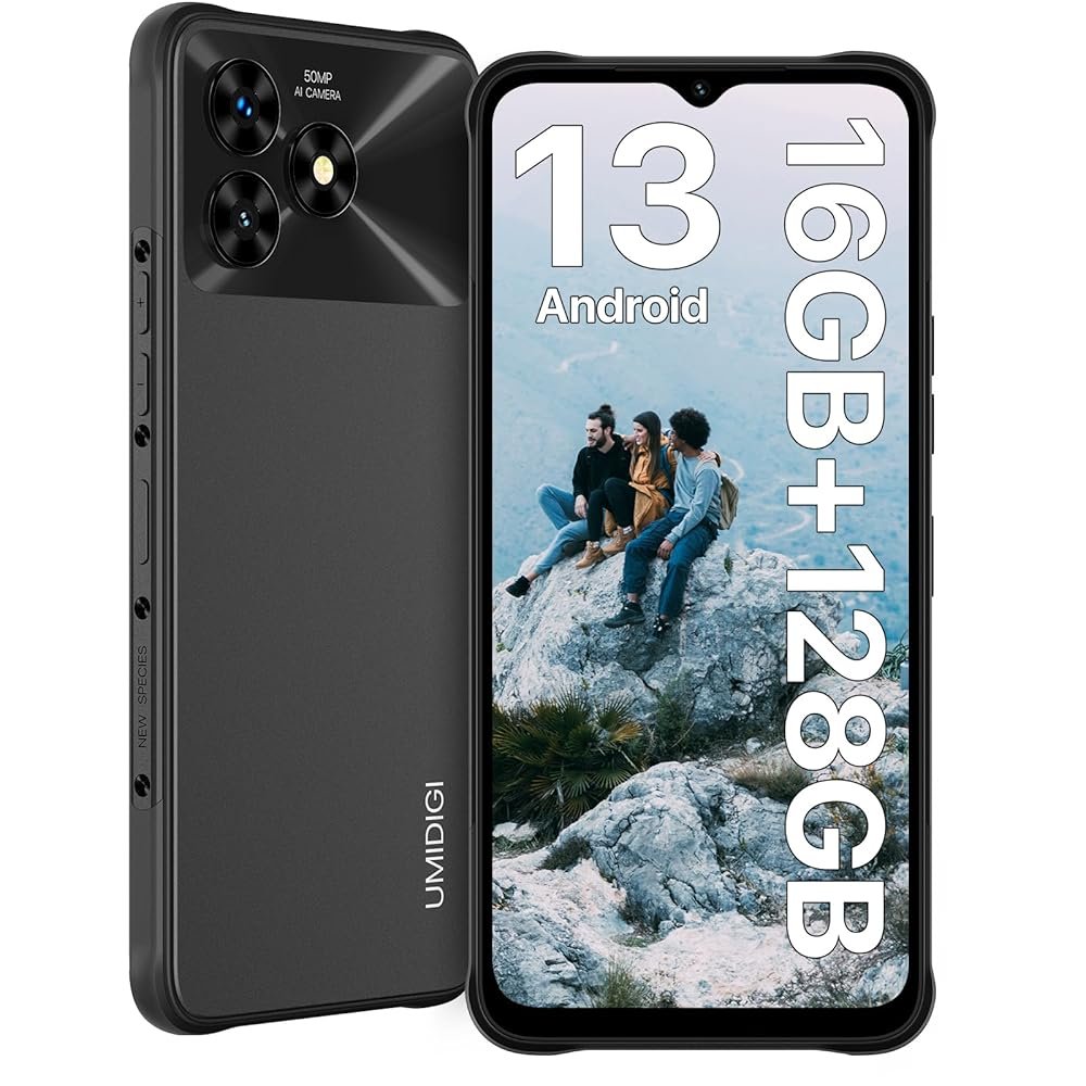 UMIDIGI Unlocked Cell Phone, G5 Mecha Rugged Smartphone, (8+8)+128GB/TF 1TB Expand 6000mAh, IP68/IP69K Waterproof Phone, Android 13, 6.6″ Full Screen, 4G Dual SIM Outdoor Rugged…