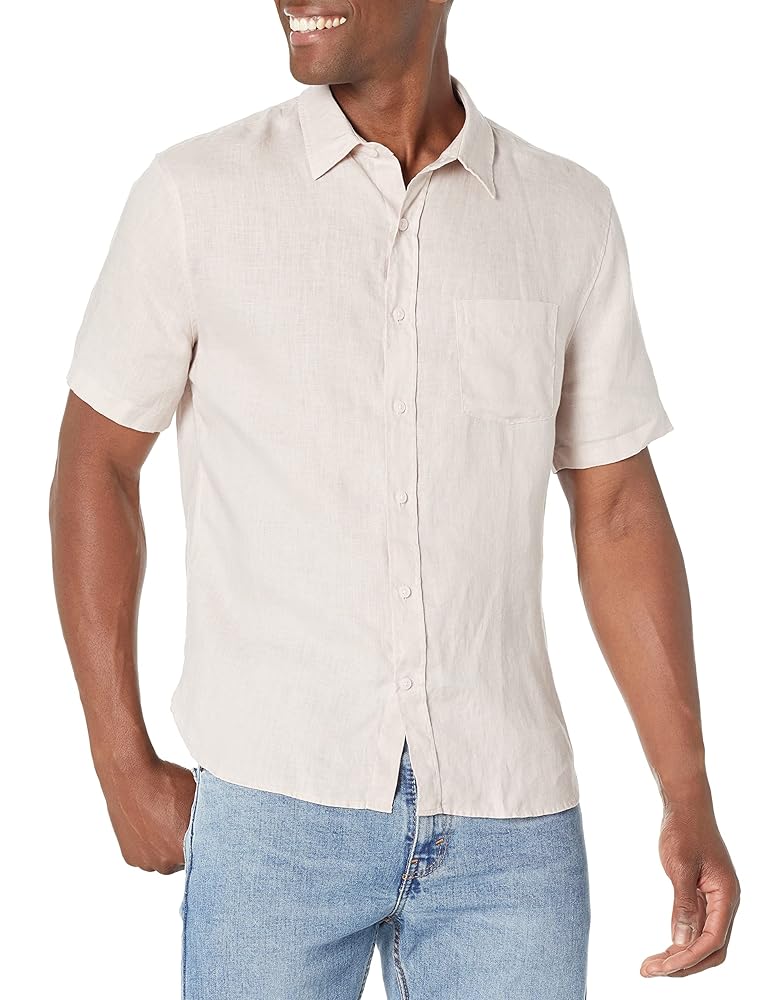 Vince Men’s Linen Short Sleeve Shirt