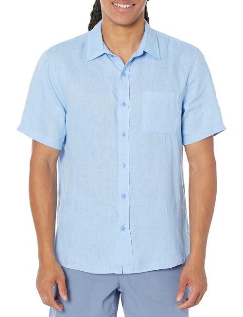 Vince Men's Linen Short Sleeve Shirt