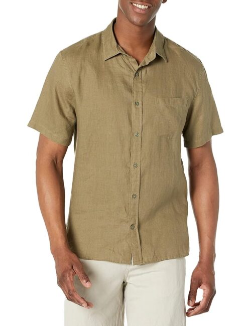 Vince Men's Linen Short Sleeve Shirt