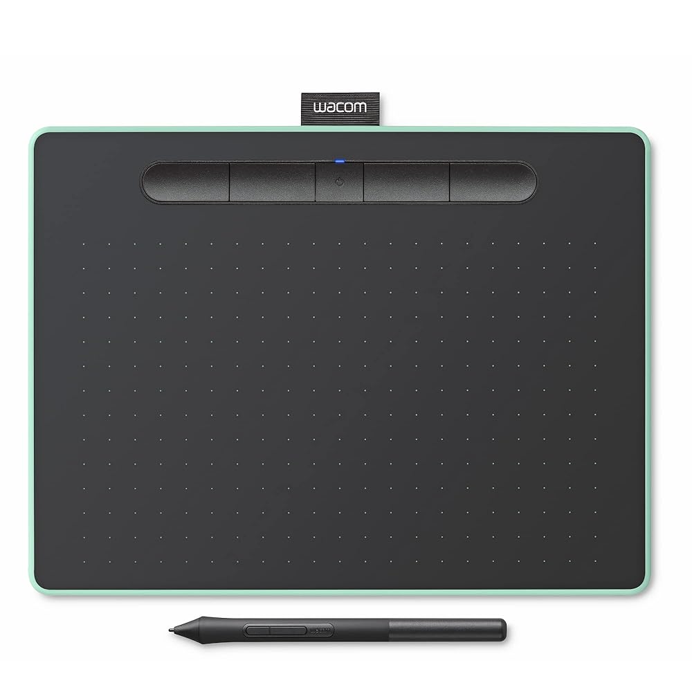 Wacom Intuos Medium Bluetooth Graphics Drawing Tablet, Portable for Teachers, Students and Creators, 4 Customizable ExpressKeys, Compatible with Chromebook Mac OS Android and…
