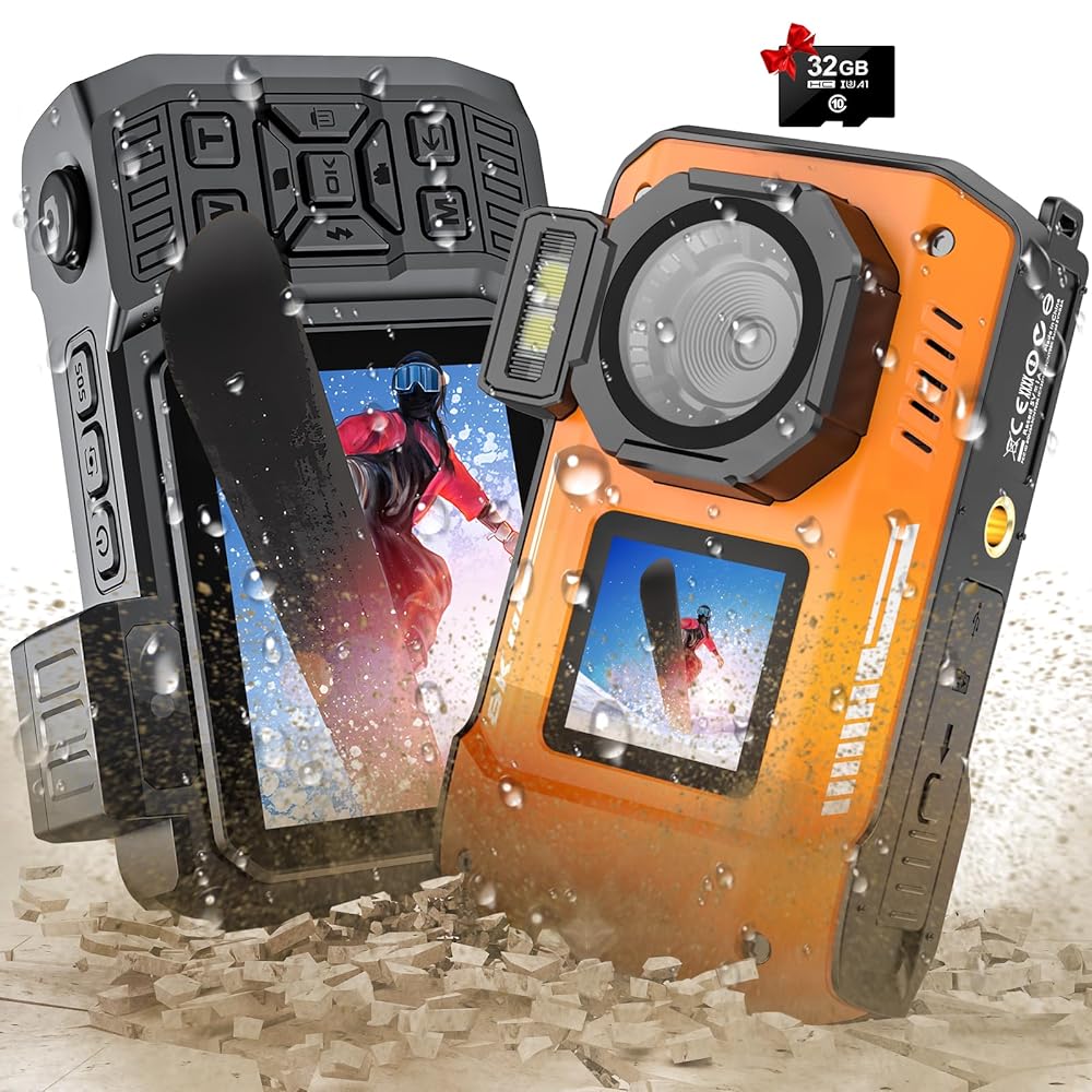 8K UHD 70MP Digital Camera with 32GB Card Rugged Waterproof Dustproof Shockproof 33FT Underwater Camera Dual-Screen Selfie for Snorkeling Autofocus Point and Shoot Digital…