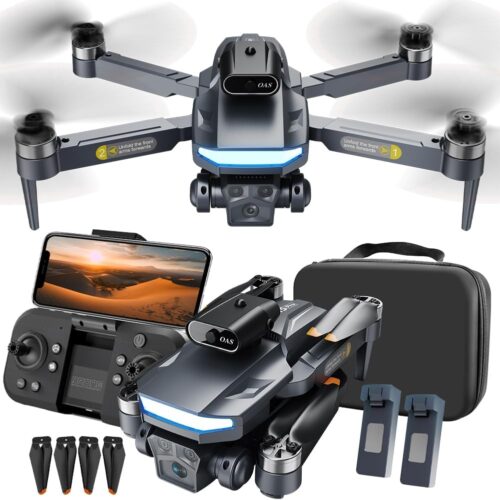 Brushless Motor Drone with Camera for Beginners, WiFi FPV Quadcopter with 4K HD Camera, Auto Hover, 3D Flips, Headless Mode, Trajectory Flight, Obstacle avoidance,2 Batteries