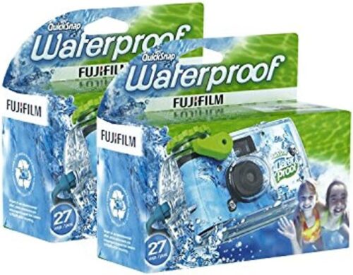 Fujifilm Disposable QuickSnap Waterproof Pool Underwater 35mm Camera, Pack of 2