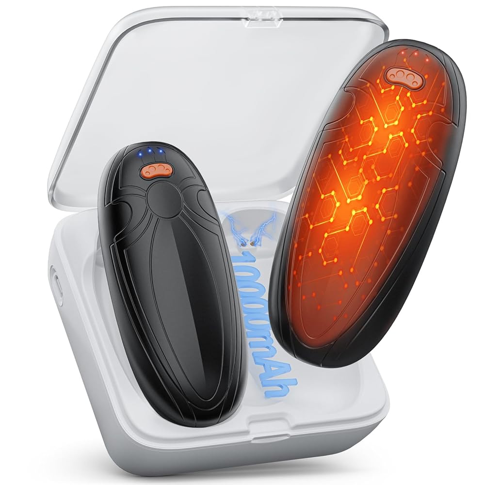 Hand Warmers Rechargeable 2 Pack, 14000mAh Electric Hand Warmers with Charging Case, Reusable USB Pocket Heater for Hunting, Outdoors, Camping, Golf, for Women, Men, Kids