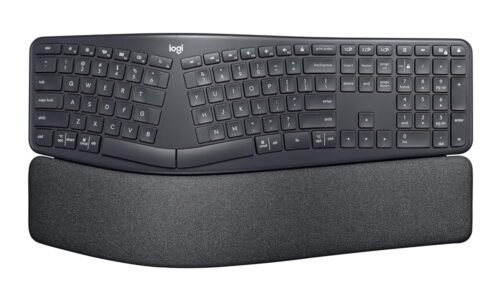 Logitech ERGO K860 Wireless Ergonomic Keyboard - Split Keyboard, Wrist Rest, Natural Typing, Stain-Resistant Fabric, Bluetooth and USB Connectivity, Compatible with Windows/Mac,...