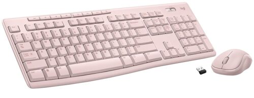 Logitech MK270 Wireless Keyboard and Mouse Combo for Windows, 2.4 GHz Wireless, Compact Mouse, 8 Multimedia and Shortcut Keys, 2-Year Battery Life, for PC, Laptop - Rose