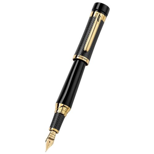 Montegrappa Limited Edition F1 Speed Podium Black Fine Nib Yellow Gold/Black Fountain Pen ISS1L2BC