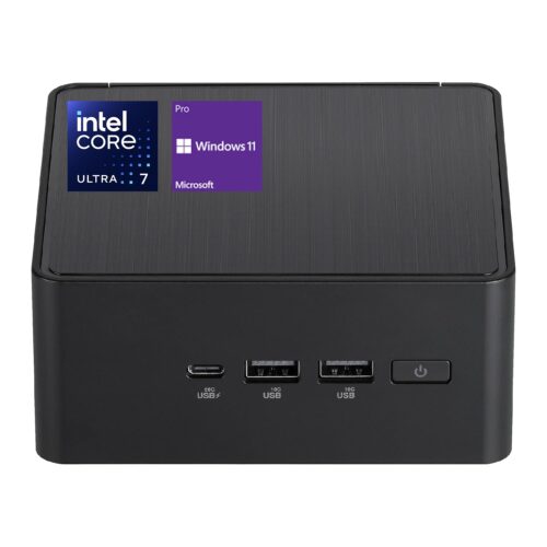 ASUS NUC 14 Pro AI Mini PC, Ultra 7 155H Mini Desktop, 64GB DDR5 RAM, 2TB PCIe SSD, Thunderbolts, HDMI, RJ-45, Wi-Fi 6, Windows 11 Pro, Black, Support AI/8K/Gaming