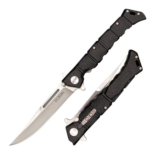Cold Steel Medium Luzon 4" 8Cr13MoV Razor-Sharp Clip Point Blade 5" GFN Handle Tactical EDC Folding Knife w/Leaf-Spring Lock