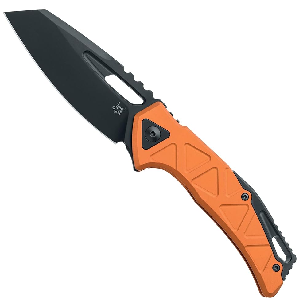 Fox Knives Kronos FX-552 ALBOR Premium Folding Knife 3.54in CPM MagnaCut Steel Blade, Reverse Tanto, Frame Lock, Tip-up Carry, EDC Pocket Knife, Made in Italy (Orange Anodized…