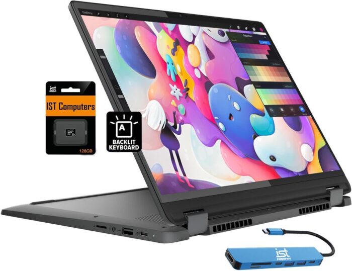 Lenovo IdeaPad Flex 5i Chromebook Plus 14" FHD+ 2-in-1 Touchscreen Laptop (Intel Core i3-1315U, 8GB RAM, 256GB Storage), Backlit, FHD Webcam, Chrome OS, w/Google AI, 2TB of...
