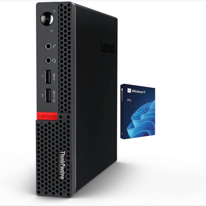 Lenovo ThinkCentre Tiny Business Desktop Mini PC, AMD Processor, 16GB RAM, 256GB PCIe SSD, 2X Display Port, USB 3.1 Gen 1, RJ-45, Wi-Fi, Windows 11 Pro, Black