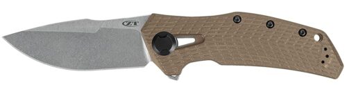 Zero Tolerance 0308 Folding Knife, Premium CPM 20CV Blade Steel, Manual KVT Opening, Coyote Tan G10 Handle, Made in the USA, 3.7 Inch