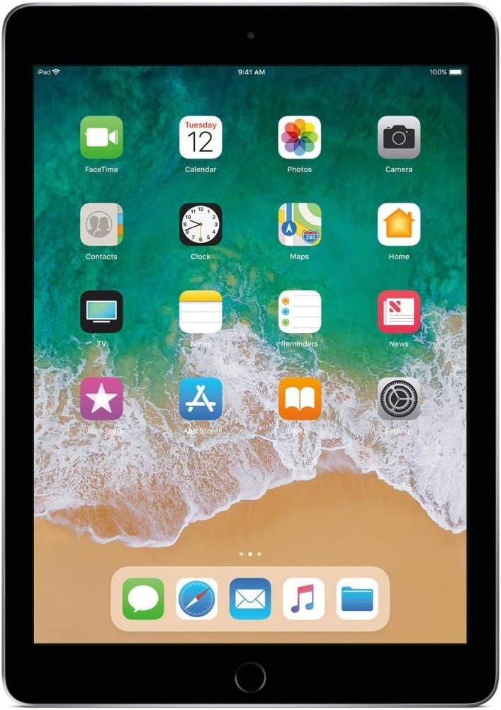 2018 Apple iPad (9.7-inch, Wi-Fi, 128GB) – Space Gray (Renewed Premium)